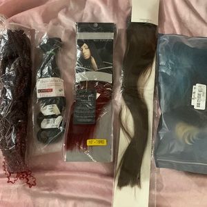 13 pc hair extensions and wig bundle